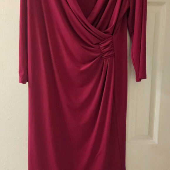 Spence dress stretchy pink wrap special occasion Event dress 14 - Picture 3 of 11